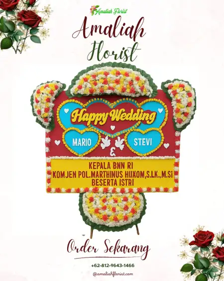 Papan Bunga Pernikahan Morocalan